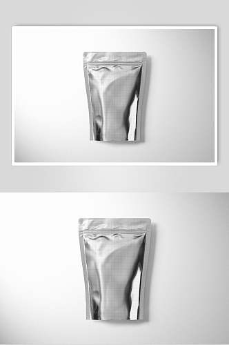 反光线条创意高端灰色包装袋样机