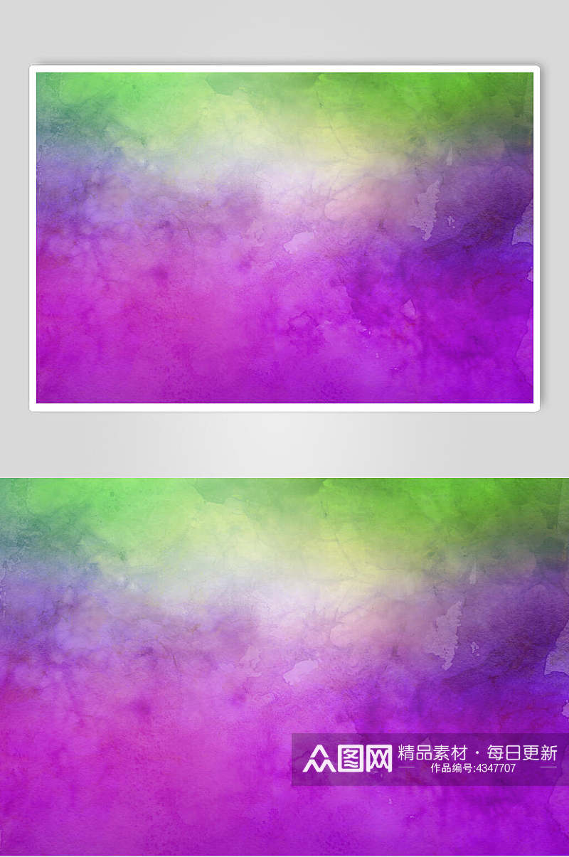 紫色绿色渲染水彩纸质纹理图片素材