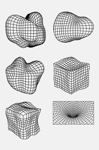 办不规则立体几何图形免抠素材