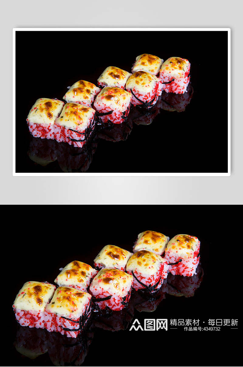 紫色美味寿司实拍图片素材
