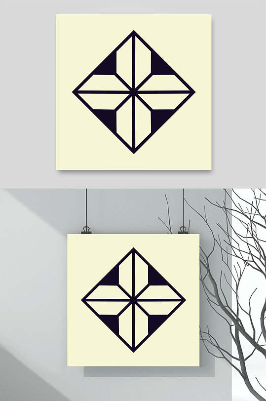 方形创意几何图形矢量素材