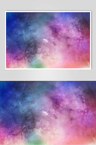 云雾蓝紫水彩纸质纹理图片