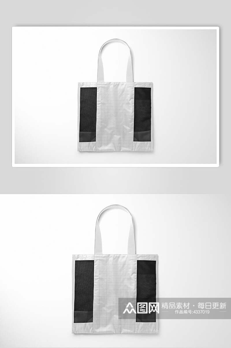 黑灰简约创意高端时尚手提袋样机素材