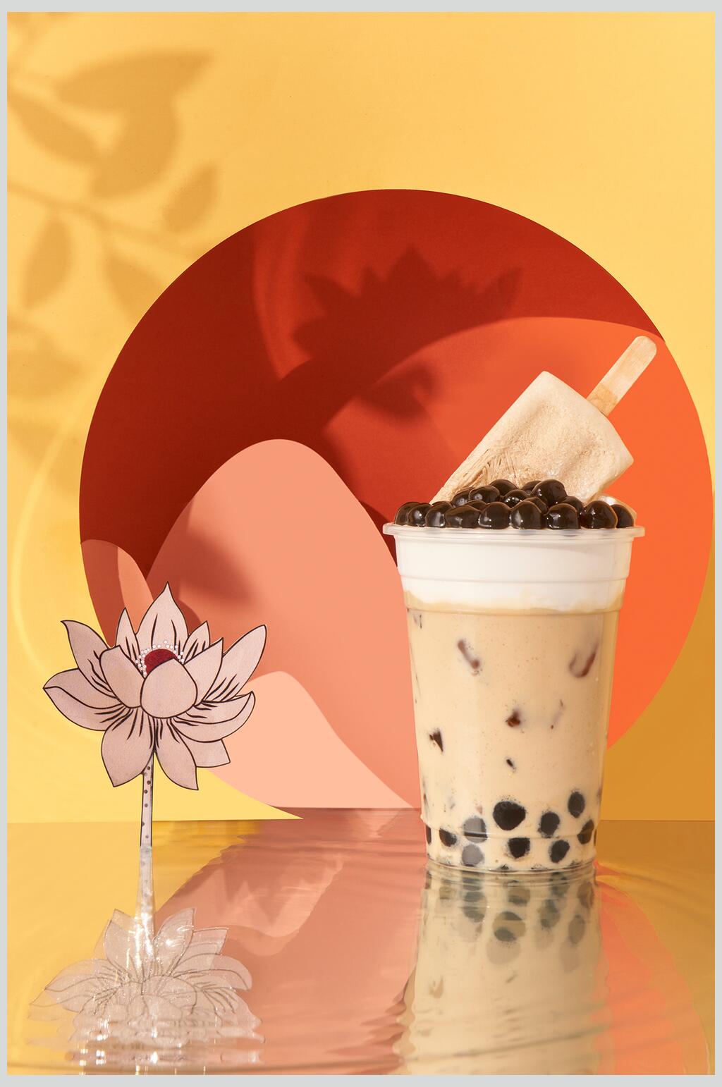 珍珠奶盖奶茶图片素材