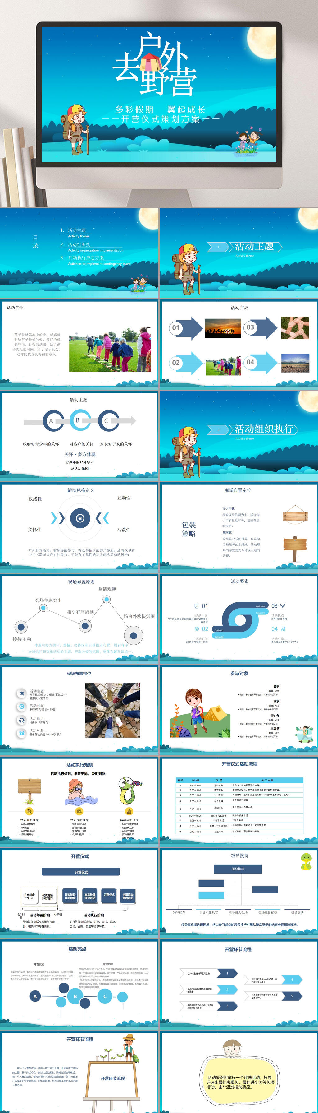 户外野营PPT户外野营素材