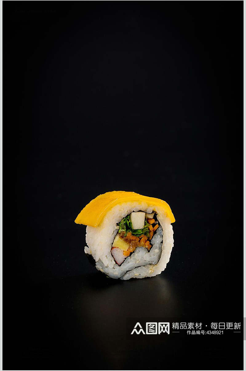 黄色披米饭美味寿司实拍图片素材