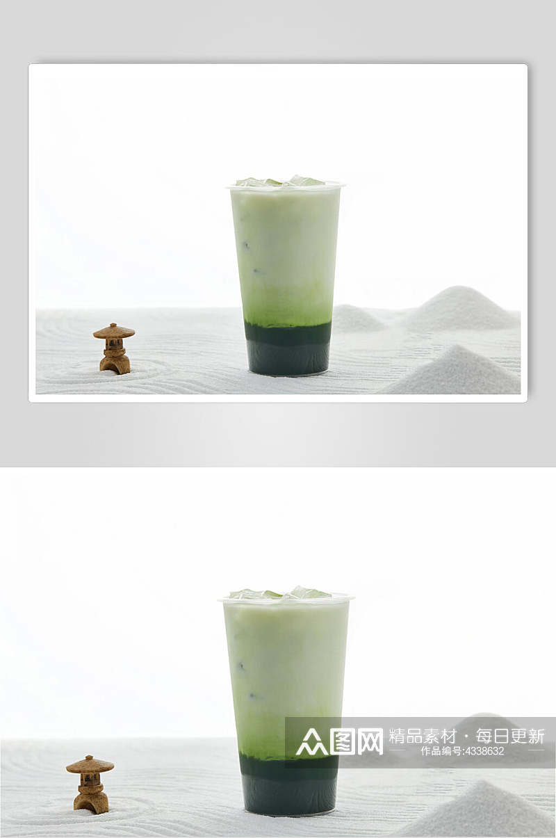 绿色奶茶图片素材