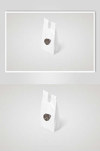简约米黄创意高端纸袋外卖包装样机