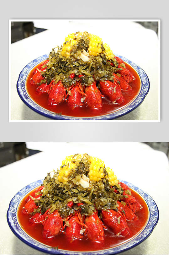 酸菜油焖小龙虾图片