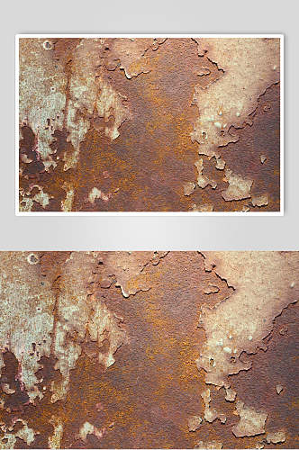 深褐色斑驳污渍生锈墙面图片