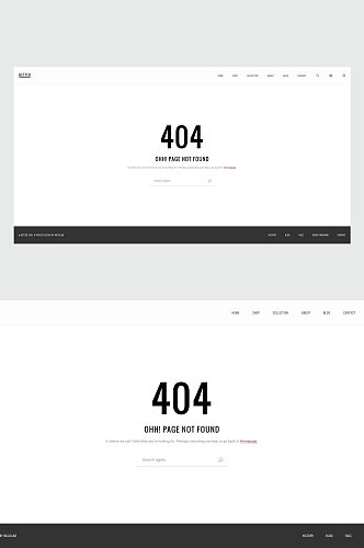 404电商购物网页设计