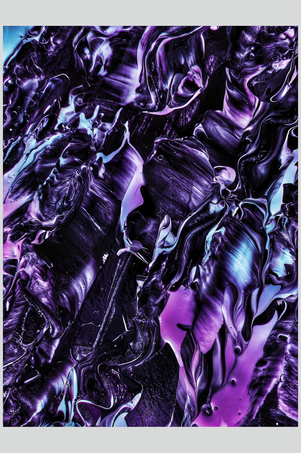 紫黑色游离奇特艺术纹理背景图片