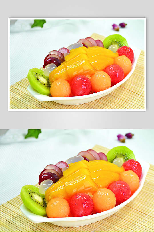 芒果西瓜猕猴桃水果捞图片