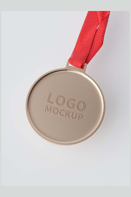 圆形绳子创意高端简约奖牌锦旗样机