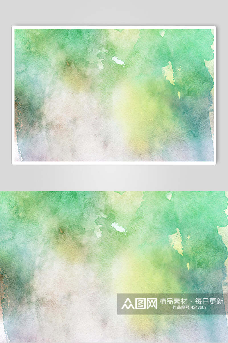 绿黄色透气水彩纸质纹理图片素材