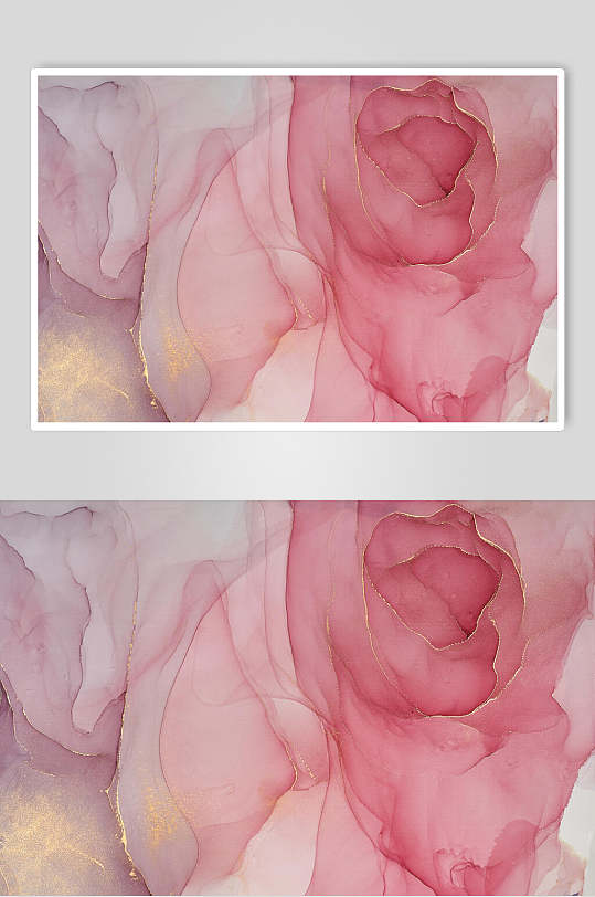 水彩抽象玫瑰花晕染画芯背景图片