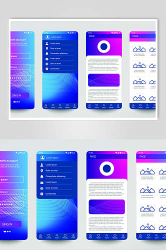 渐变APP小程序界面素材
