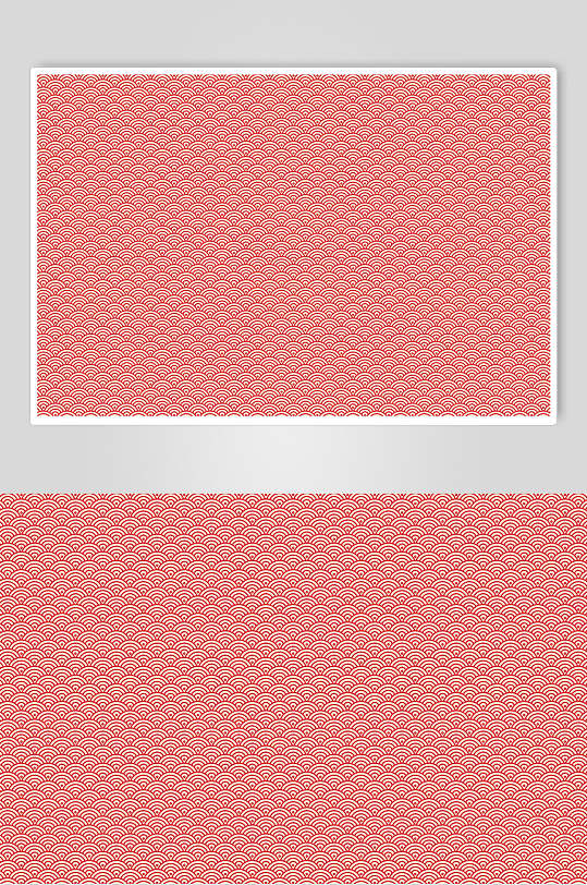 粉色扇叶中式设计图案素材