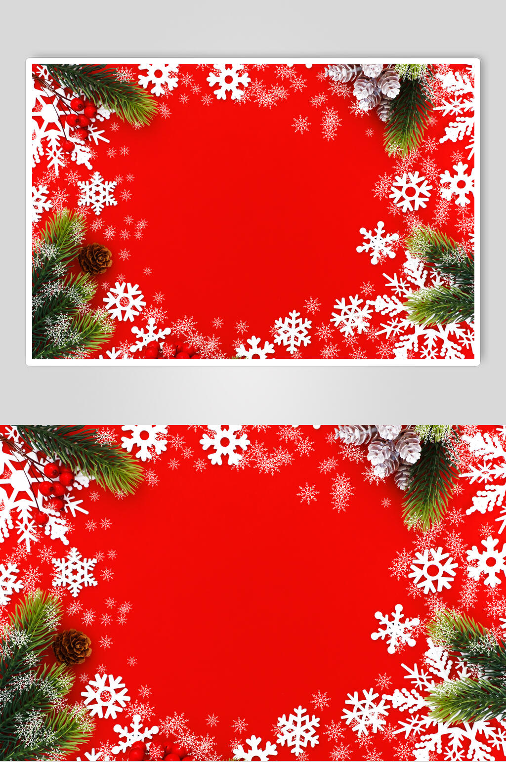 红色雪花圣诞节图片素材