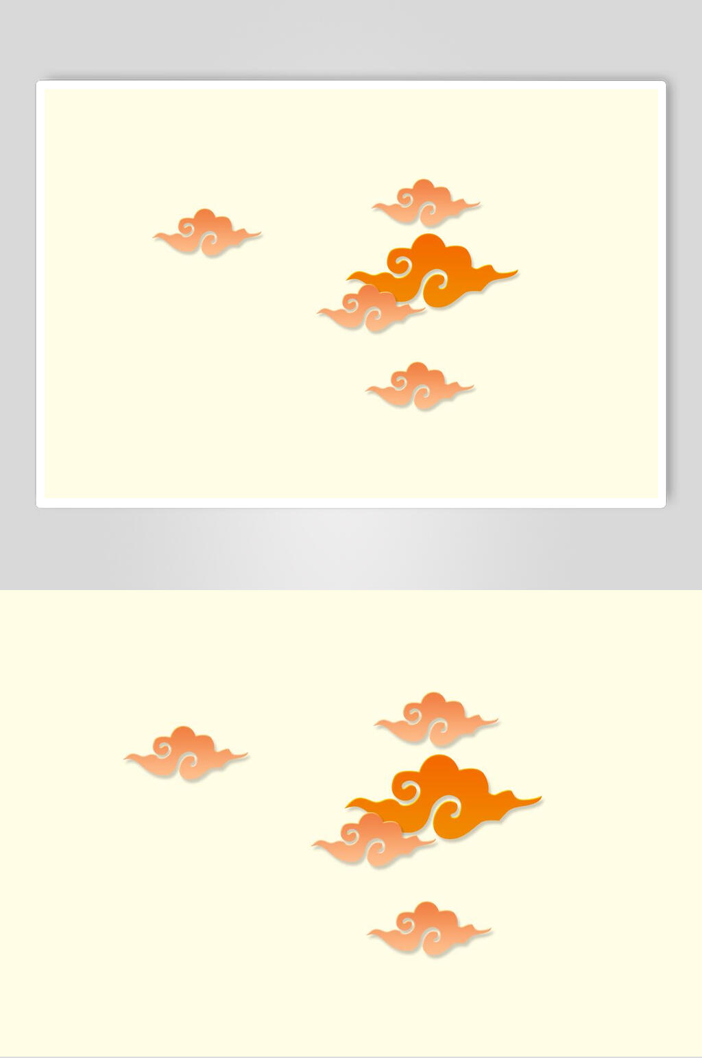 橘色中式设计图案素材素材