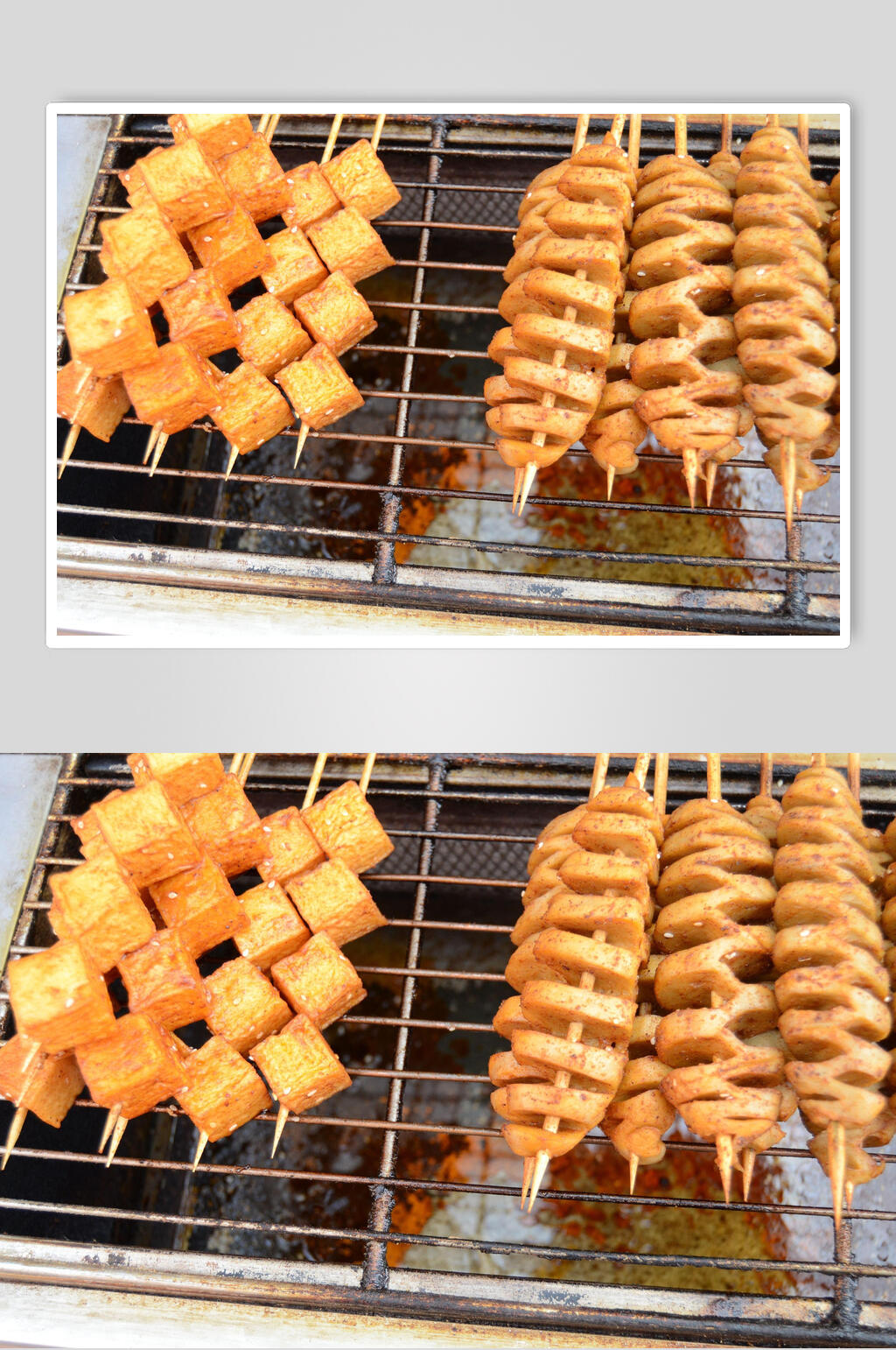 烤面筋烤豆腐烧烤串串图片素材