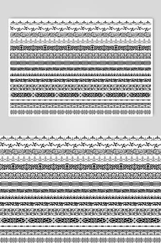 灰色西式边框花纹矢量素材