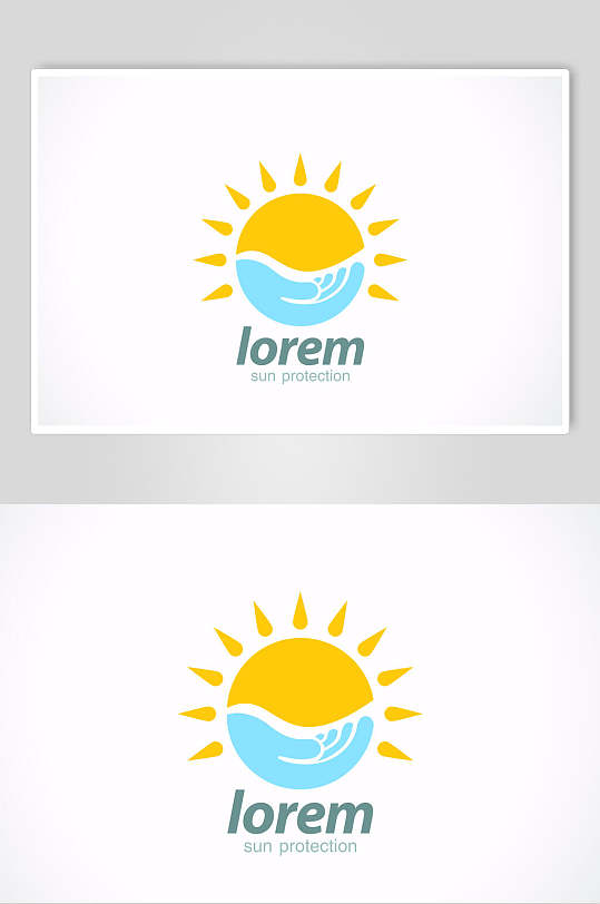 清新时尚阳光标志设计矢量素材