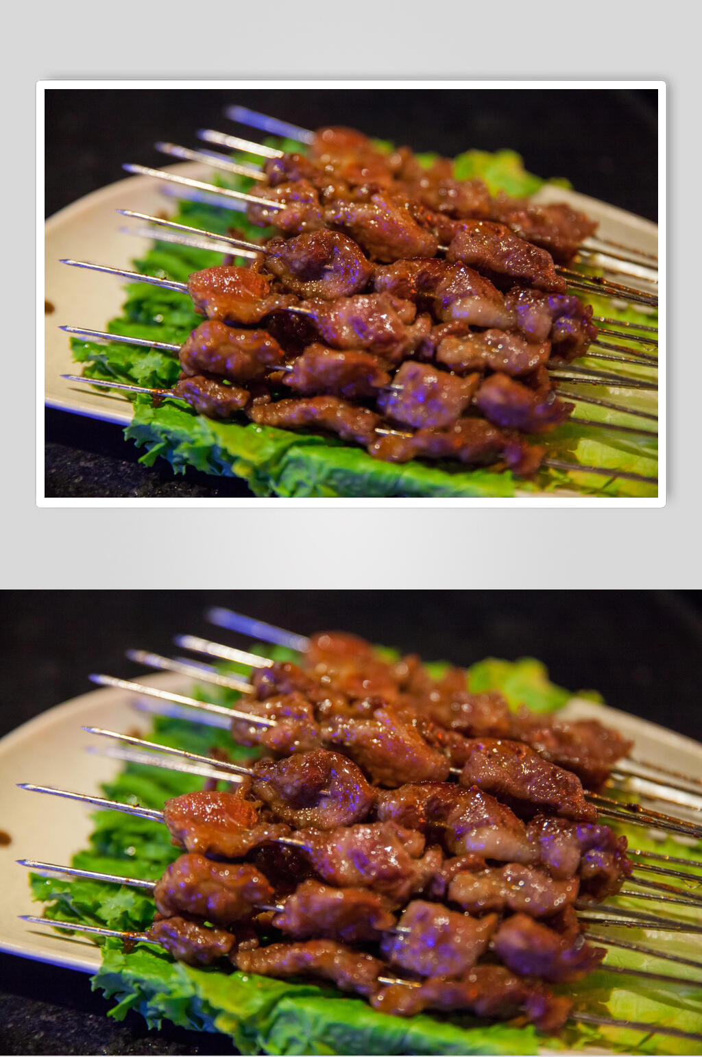 铁签烤肉烧烤串串图片素材