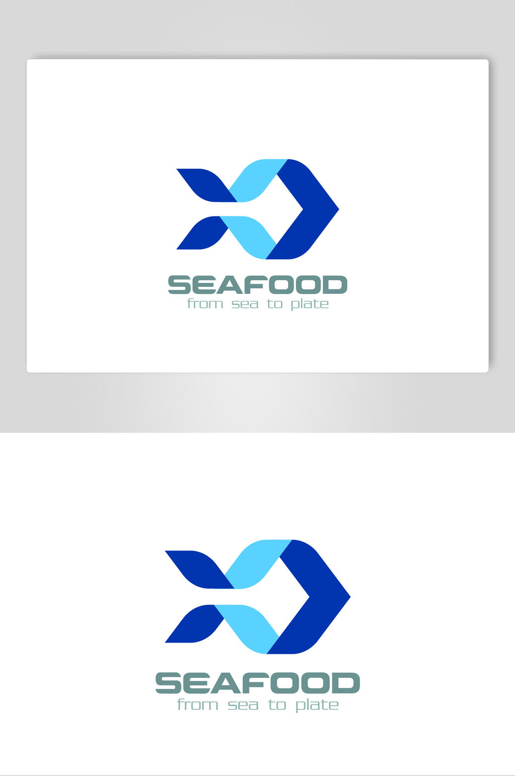 蓝色LOGO展示标志设计矢量素材素材