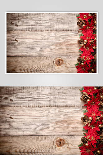 木板背景圣诞节图片