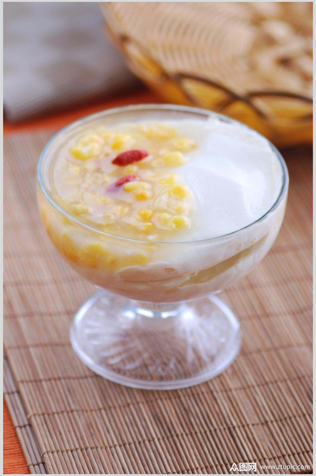 玉米豆花甜品图片素材