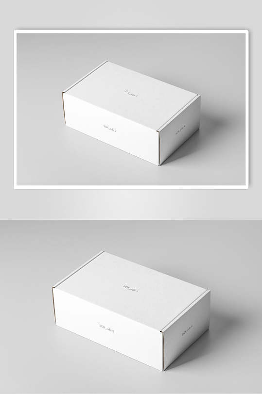创意英文长方形包装盒样机