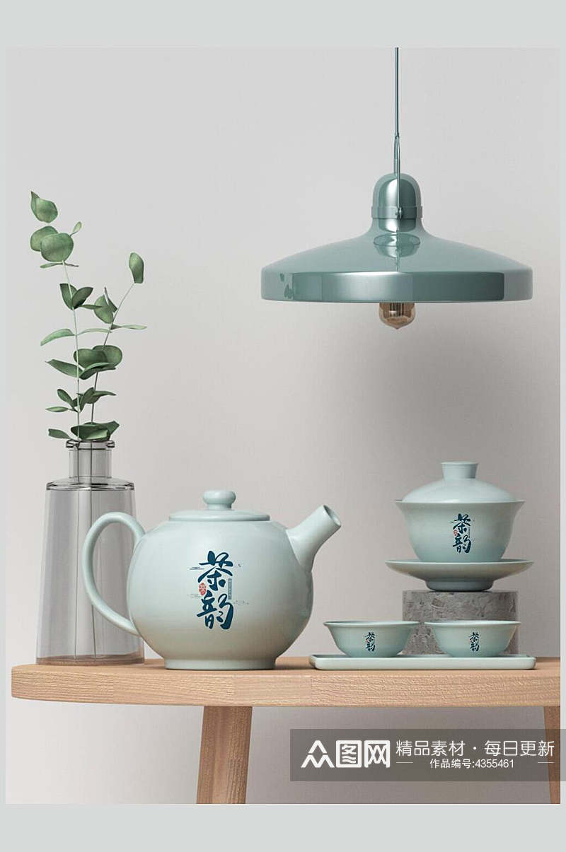 中国风系列精致茶具贴图样机素材