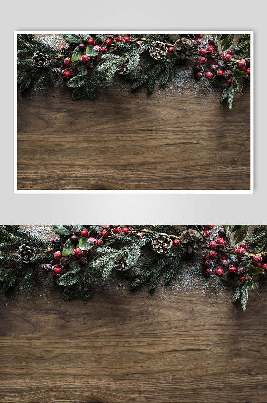 木桌圣诞节图片