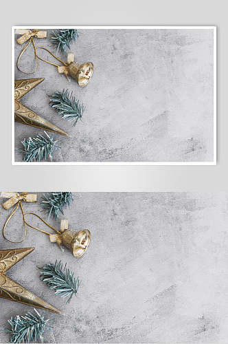 金属铃铛灰白地板圣诞节图片