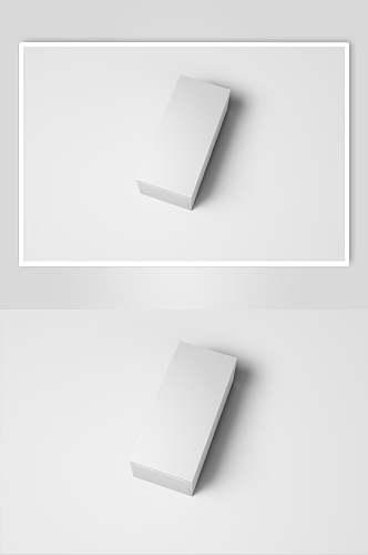 纯白色方形包装盒设计样机