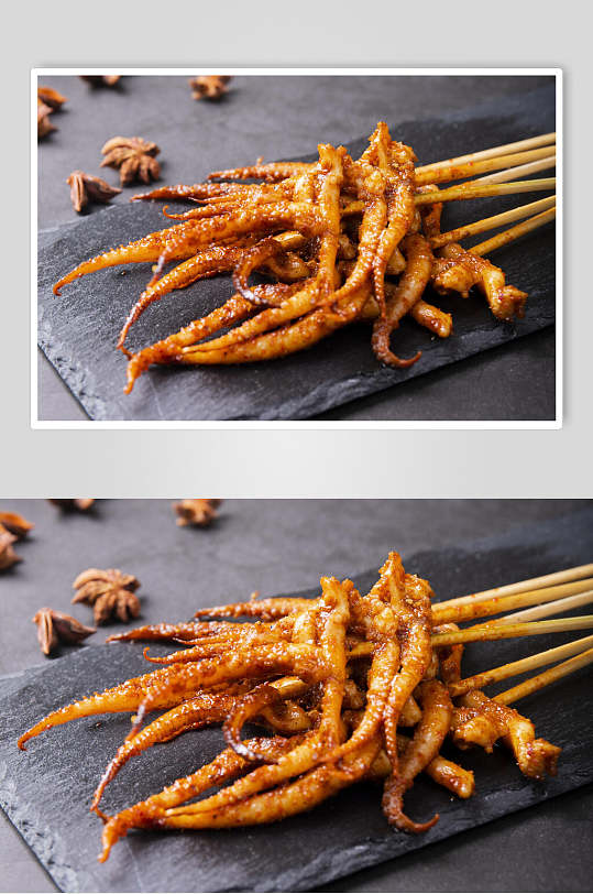 烤鱿鱼丝烧烤图片