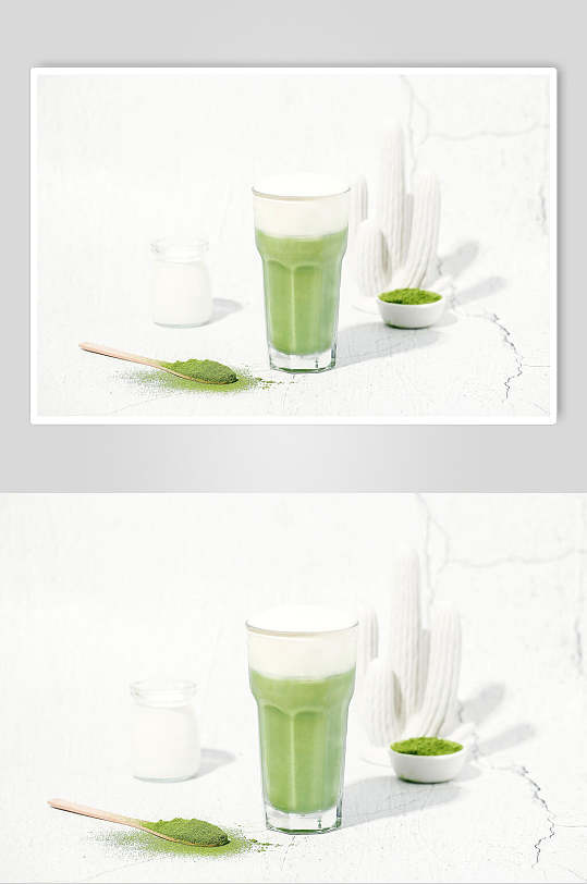 奶茶绿色图片