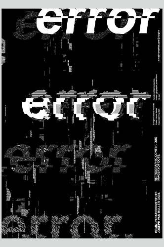 黑色故障风字体样机