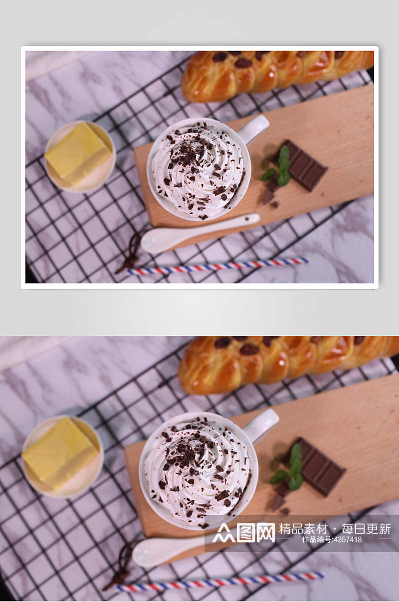 创意奶昔巧克力奶茶图片素材