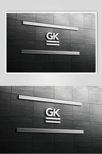 GK建筑大厦墙面标志样机