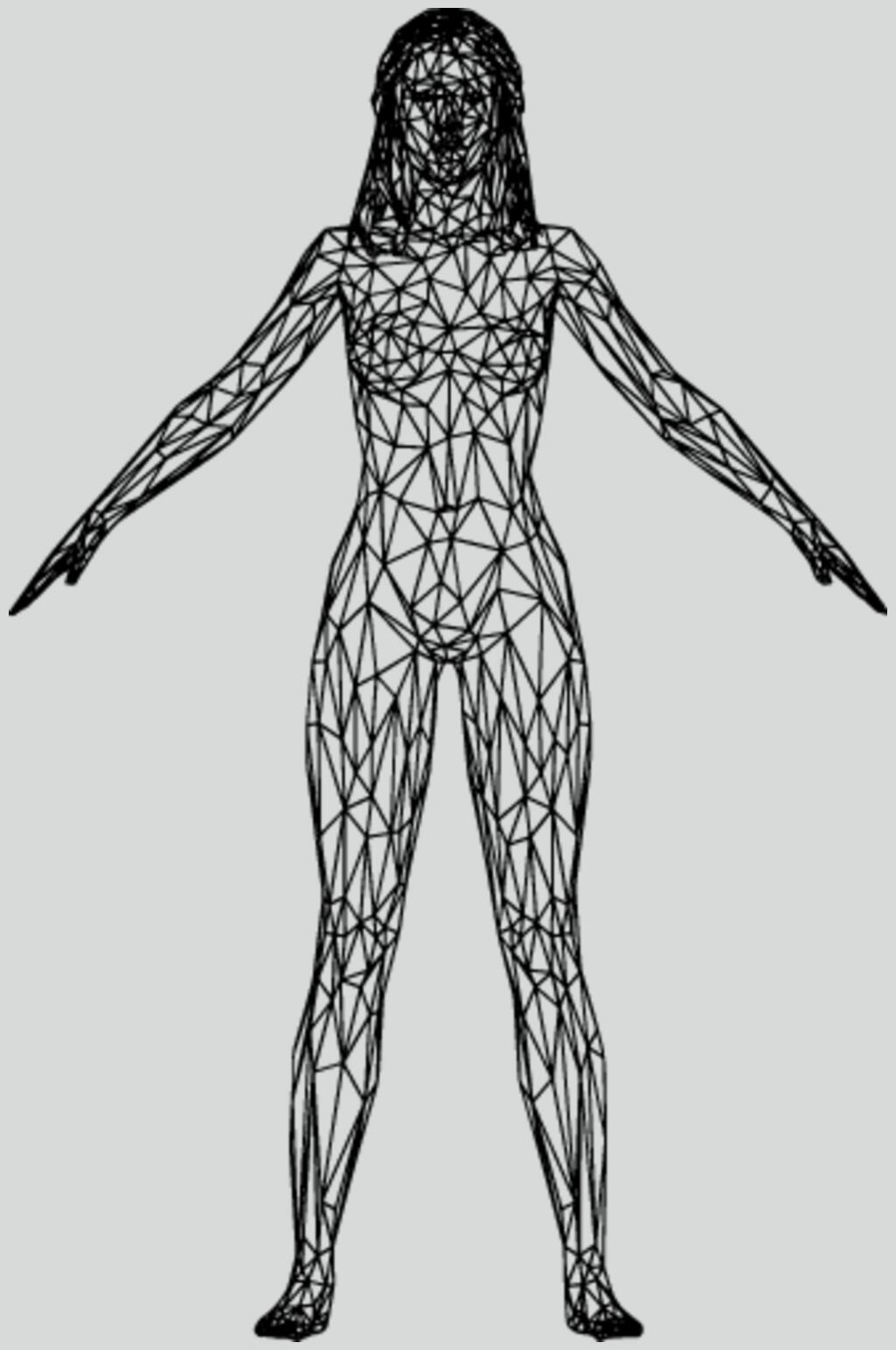 全身线描立体素材素材