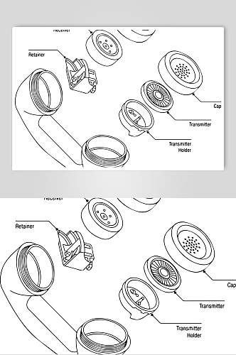 电话线条机器矢量素材