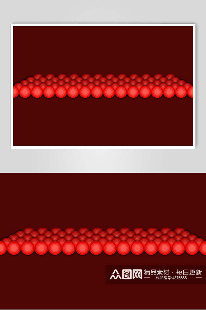 红色彩蛋中式设计图案素材素材