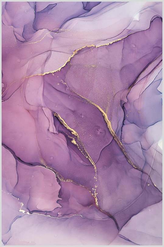 唯美紫色水彩晕染画芯背景图片