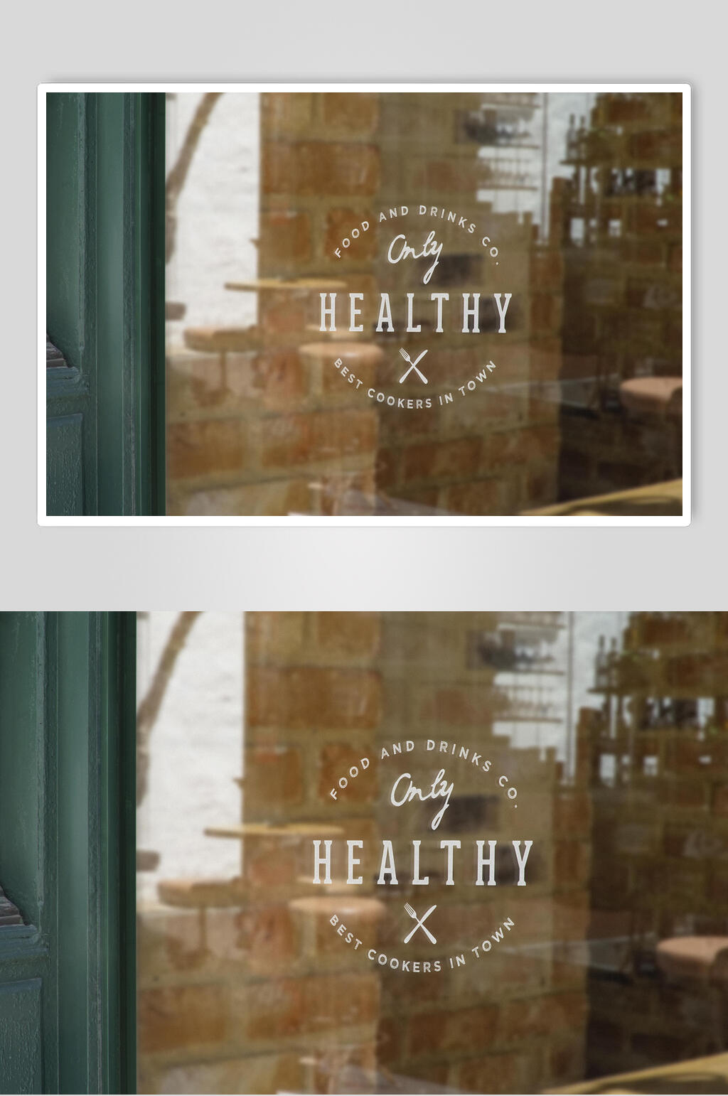 HEALTHY窗贴样机素材