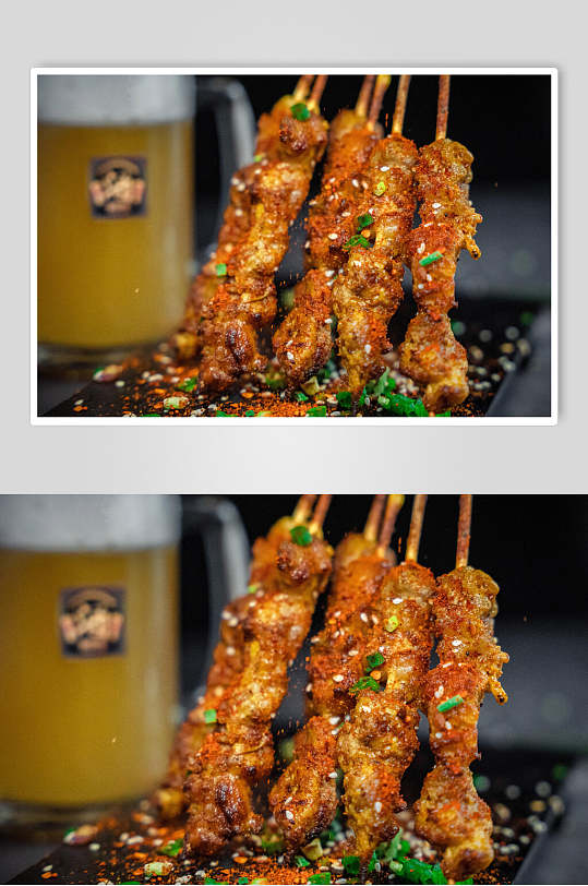 香葱串串烧烤图片