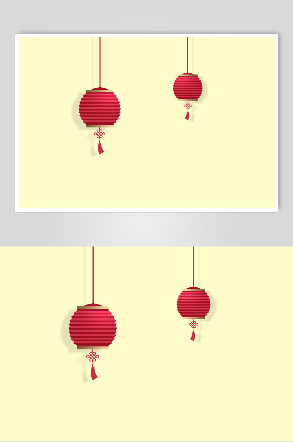 简约灯笼中式设计图案素材素材