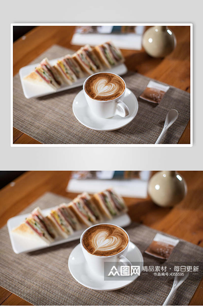 三明治摩卡咖啡图片素材