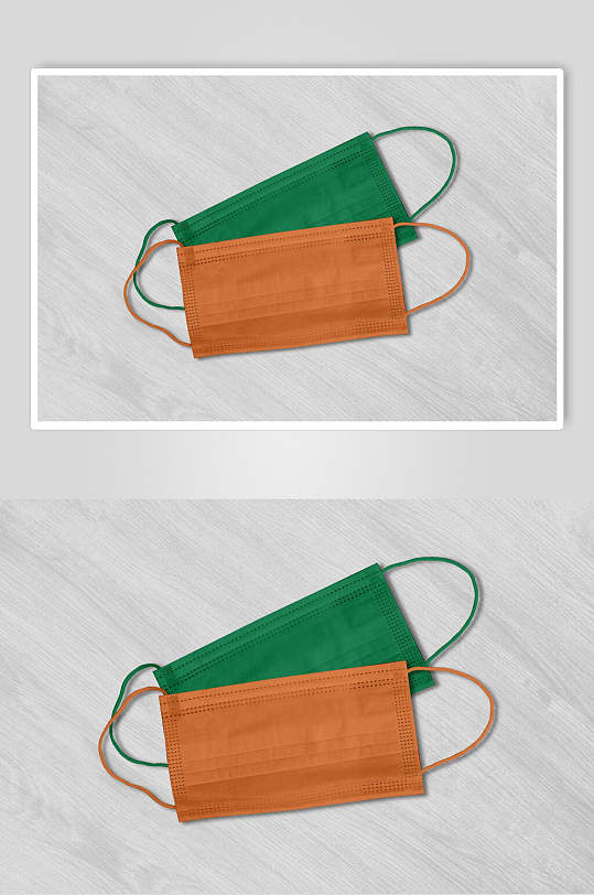 纯色一次性口罩样机